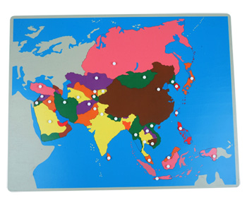 Azja - mapa puzzle