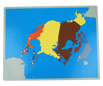 Ameryka Północna - mapa puzzle