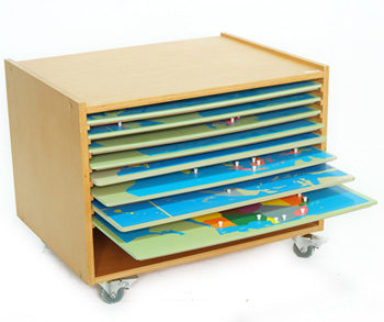 Komoda geograficzna + puzzle mapy